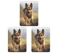 3 Pack Car Air Freshener Hanging Incense Chips Automotive Scented Hanging Sheets for Car Home Auto Interior Decor,Running German Shepherd Dog