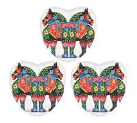 3 Pack Car Air Freshener Hanging Incense Chips Automotive Scented Hanging Sheets for Car Home Auto Interior Decor,Runner Swedish Dala Horse Folk