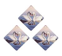 3 Pack Car Air Freshener Hanging Incense Chips Automotive Scented Hanging Sheets for Car Home Auto Interior Decor，Swan Heart