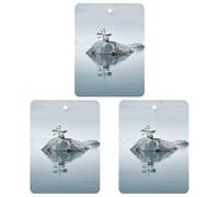 3 Pack Car Air Freshener Hanging Incense Chips Automotive Scented Hanging Sheets for Car Home Auto Interior Decor，Two Rocks in Water