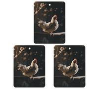 3 Pack Car Air Freshener Hanging Incense Chips Automotive Scented Hanging Sheets for Car Home Auto Interior Decor,Chicken on A Branch