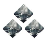 3 Pack Car Air Freshener Hanging Incense Chips Automotive Scented Hanging Sheets for Car Home Auto Interior Decor，Cream on Coffee