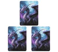 3 Pack Car Air Freshener Hanging Incense Chips Automotive Scented Hanging Sheets for Car Home Auto Interior Decor，Purple Dragon Purple Moon
