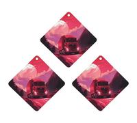 3 Pack Car Air Freshener Hanging Incense Chips Automotive Scented Hanging Sheets for Car Home Auto Interior Decor,A Red Moon