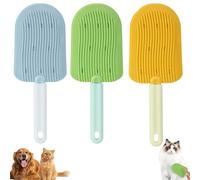 3 Pack Cat Tongue Brush - Double Sided Silicone Cat Tongue Comb, Cat Grooming Brush for Shedding, Cat Comb for Pets Removing Loose Hair or Massage, Simulated Tongue Comb for Dog Cat Bunny