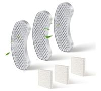 3-Pack Cat Water Fountain Filters Replacement & Sponges, 2~3 Months Using Time, Updated 6-Layers Filttration to Provide Clean Water to Your Pets, Compatible with Petlipo Cat Fountains