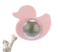 3 Pack Catnip Wall Toys, Edible Kitty Toys for Cats Lick, Safe Healthy Kitten Chew Toys, Wall Treats for Cat Teeth Cleaning Relieve Cat Anxiety, Indoor Entertainment Spinning Toys (Pink)