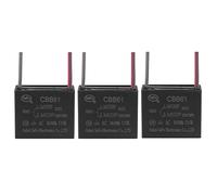 3 Pack Ceiling Fan Capacitor CBB61, Metallized Polypropylene Film Capacitor Great for Fans Pumps Motors Running Electronic Accessories