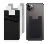 3-Pack Cell Phone Adhesive Wallet Sleeve - Self-Adhesive RFID Card Holder for Every Smartphone
