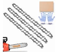 3 Pack Chainsaw Chain for 12 Inch (30cm) Bar,3/8" Lp 45 Drive Links .043" Gauge, Replacement Chain Fits for Ryobi Ocs1830,Bosch AKE 30 Li,Makita, Dewalt and More (12 inches)