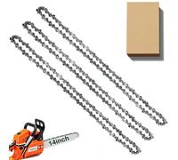 3 Pack Chainsaw Chain for 14 Inch (35cm) Bar, 3/8" LP 50 Drive Links .043" Gauge, Replacement Chain fits for MS170 MS180C, MS193T, R50 and More