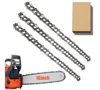 3 Pack Chainsaw Chain for 16 Inch (40cm) Bar, 3/8" LP 55 Drive Links .050 Inch (1.3 mm) Gauge, Replacement Chain fits for Stihl 018 MS180 MS181 020 021 023 MS200T MS211 MS201T MS231