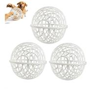 3 Pack Chicken Ball Cage, Movable Rollings Safety Coop for Free Range, Plastic Detachable Orb for Chickens, Rabbits, Ducks, Birds, Prevents Dog Bites and Horse Trampling, Outdoor Farm Use (White30cm)