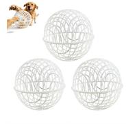 3 Pack Chicken Ball Cage, Movable Rollings Safety Coop for Free Range, Plastic Detachable Orb for Chickens, Rabbits, Ducks, Birds, Prevents Dog Bites and Horse Trampling, Outdoor Farm Use (White50cm)