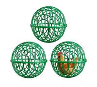3 Pack Chicken Ball Cage Rolling Poultry Enclosure Portable Mobile Chicken Coop Ball for Backyard Garden Outdoor Safety Balls for Rabbits Ducks Pigeons Anti-Predator Protective Walking Net (30cm)