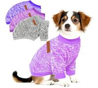 3 Pack Christmas Dog Sweaters for Small Dogs - Warm Fleece Unisex Puppy Sweater Outfit, Cute Cozy Thermal Winter Clothes for Small Breed Puppies & Cats