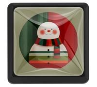 3 Pack Christmas Minimalist Snowman Black Cabinet Knobs Black Single Hole Drawer Square knob Kitchen Cabinet and Drawer Pulls Handle Hardware