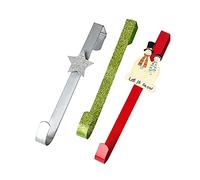 3 Pack Christmas Over Door Hooks Sturdy Metal Hanger for Hanging Clothes Keys Hats Towels Handbags Heavy Duty Anti Scratch Easy to Install Home Organizer Great Gift