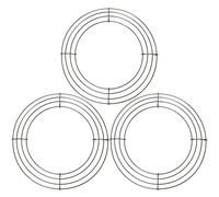 3 Pack Christmas Wire Wreath Ring 10 inch Metal Wire Wreath Frame Christmas Wreath Ring Crafting Wreath Base for Xmas Thanksgiving Halloween Wedding Wreath Frame Wreath Making Supplies