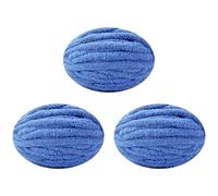 3 Pack Chunky Yarn for Hand Knitting, Thick Chunky Chenille Yarn for Crocheting, 27 yds 8.5 oz Each Skein (Royal Blue)