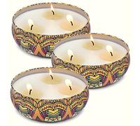 3 Pack Citronella Candle Outdoor Scented Soy Wax 3 Wick Tin, 75 Hour Burn, Outdoor and Indoor