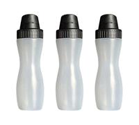 3 Pack Clear Squeeze Bottles with Multiple Openings Distributor Sauce Dressing Supplies Meal BBQ Sauce Squeeze Bottle Set