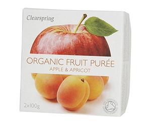 (3 PACK) - Clearspring Apple & Apricot Fruit Puree | 2 X 100g | 3 PACK - SUPER SAVER - SAVE MONEY