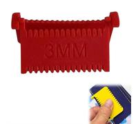 3 Pack Clip-On Sewing Gauge Ruler Edge Stitch Guide for Hand Sewing Quilting Template with 2mm 3mm 4mm Spacing for Precise Hemming Embroidery Patchwork (Red 3mm 3pcs)
