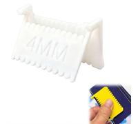 3 Pack Clip-On Sewing Gauge Ruler Edge Stitch Guide for Hand Sewing Quilting Template with 2mm 3mm 4mm Spacing for Precise Hemming Embroidery Patchwork (White 4mm 3pcs)