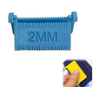 3 Pack Clip-On Sewing Gauge Ruler Edge Stitch Guide for Hand Sewing Quilting Template with 2mm 3mm 4mm Spacing for Precise Hemming Embroidery Patchwork (Blue 2mm 3pcs)
