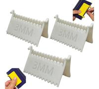 3 Pack Clip-On Sewing Ruler, Hand Sewing Guide and Stitch Lock for Even Stitches, Quilting Templates with 2mm, 3mm, 4mm Spacing, DIY SewingGuide for Patchwork, Mending, and Embroidery