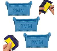 3 Pack Clip-On Sewing Ruler, Hand Sewing Guide and Stitch Lock for Even Stitches, Quilting Templates with 2mm, 3mm, 4mm Spacing, DIY SewingGuide for Patchwork, Mending, and Embroidery