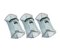 3-Pack Collapsible Fishing Trap, Durable Crab & Fish Net with Sink Bait Design, Portable Foldable for Pond Lake Outdoor Use