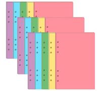 (3-Pack) Colorful Blank Paper for A5 Binders - 300 Sheets/600 Pages Loose Leaf Paper Blank Refills, Per Color 20 Sheets, 6-Hole, 5.8" x 8.5"