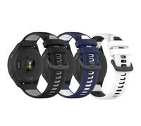 3 Pack Compatible with Garmin Vivoactive 6/Vivoactive 5/Venu Sq 2 Sport Silicone Watch Bands,20mm Quick Release Waterproof Watch Strap Fit for Garmin Forerunner 55/245/645/158 Women Men (3PCS A)
