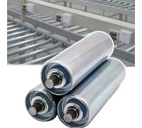 3-Pack Conveyor Roller Set for Woodworking, Replacement Rollers with Diameters 2.5cm, 3.3cm, 3.8cm, 5.1cm, 6.1cm, Adjustable Stand, and Versatile