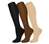 3 Pack Copper Compression Socks - Compression Socks Women & Men Circulation - Best for Medical,Running,Athletic, 046 Assort 1, S-M