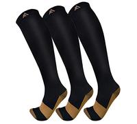 3 Pack Copper Compression Socks - Compression Socks Women & Men Circulation - Best for Medical,Running,Athletic