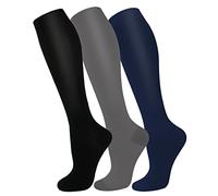 3 Pack Copper Compression Socks - Compression Socks Women & Men Circulation - Best for Medical,Running,Athletic, 043 Assort 1, S-M