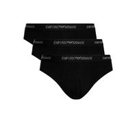 Emporio Armani Man's Core Logoband 3-Pack Brief, Black, XXL