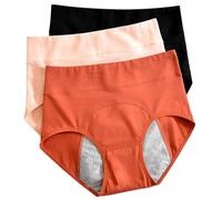 3 Pack Cotton Knickers, High Waisted Sanitary Pants,Incontinence Knickers Extra Wide Gusset,Full Coverage Womens Knickers,Period Pants Heavy Flow,Postpartum Underwear Leakproof XXL