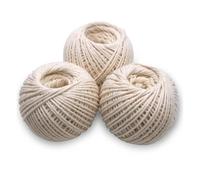 3 Pack Cotton String Ball, 100% Cotton Roll Each 45m Long Ideal for Arts and Crafts, Decorating and Gardening Applications-135m total