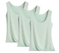 3 Pack Cotton Vests For Women Plus Size Crew Neck Sleeveless Running Vest Loose Comfy Sport Vests Summer Casual Tank Top Solid Color Basic Tank Tops Lightweight Vests Tops Daily Cycling Going Out Wear