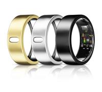 3 Pack Cover Compatible with Oura Ring Gen 4/Oura Gen 3 Horizon/Heritage/Ultrahuman Ring Air, Surport Charging with Cover on, Anti-Scratch TPU Protector for Women Men-Black+Silver+Gold-for Size 8