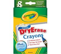 3 Pack Crayola Washable Dry-Erase Crayons-Classic 8/Pkg 98-5200