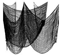 3 Pack Creepy Cloth 200 x 76 cm / 79 x 30 inch, with 30Pcs Mini Spiders Decoration, Halloween Creepy Cloth Scary Gauze Cloth Doorways Spooky Halloween Outdoor Yard Home Wall Decor (3 Pack Black)