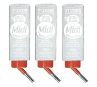 3 PACK CRYSTAL DELUXE HAMSTER SMALL ANIMAL WATER DRINKING BOTTLE 320ML