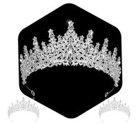 3 Pack Crystal Tiara and Princess Crown,Princess Silver Rhinestone Tiaras with Crown,Bridal Wedding Queen Headbands Prom Birthday Party Halloween Hair Accessories Jewelry Gifts for Women Girls