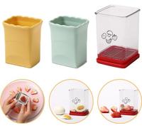 3 Pack Cup Slicers, Fruit Vegetable Speed Slicer with Push Plate, Cup Egg, Banana Strawberry Cutter Quickly Making Fruit Vegetable Salad, Soft Fruits Slicer Cup Cutting