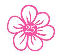 3 Pack Cute Flower Petal Wheelie Bin Stickers - Waterproof Decal - UV Resistant - Recycling Box Stick On Numbers - Custom Number - Sunflower Gifts (Pink, 18cm x 18cm (7.1" x 7.1"))